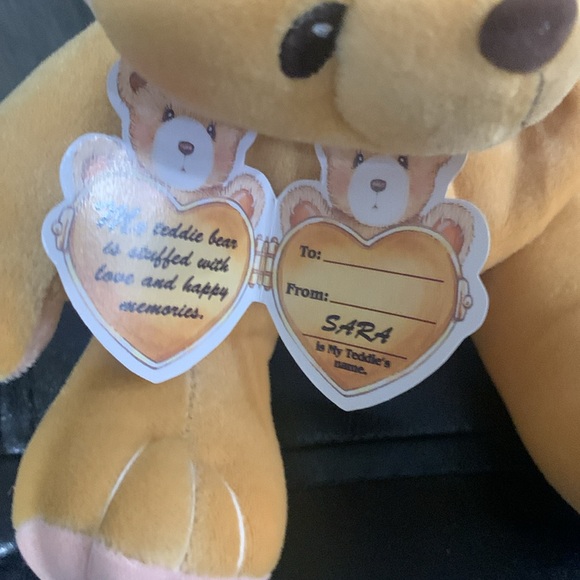 Retired Cherished Teddies Sara Teddy Bear Beanie With Satin Head Band & Tag - Picture 5 of 11